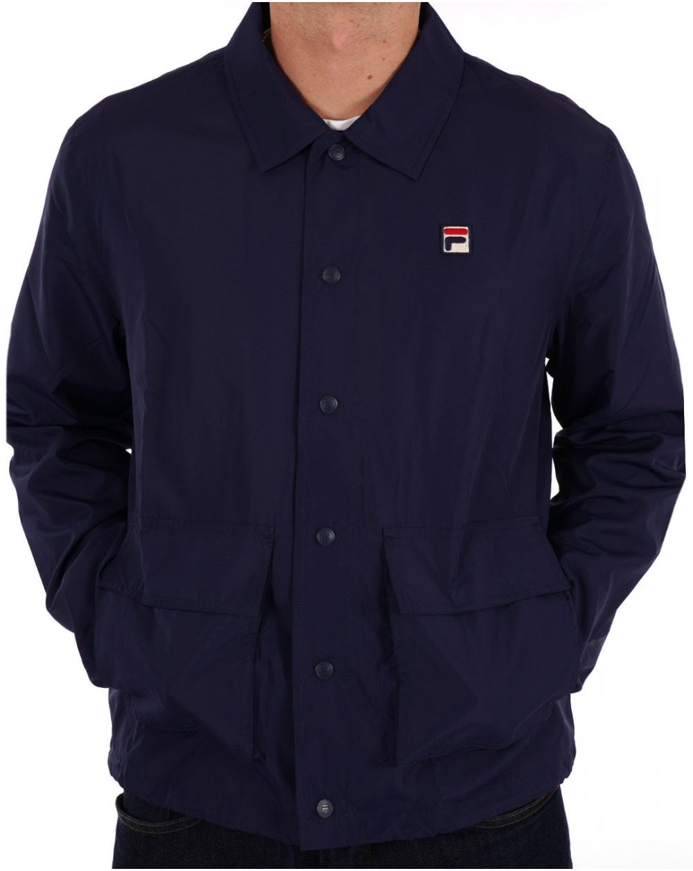 Fila Vintage Bates Coach Jacket Navy