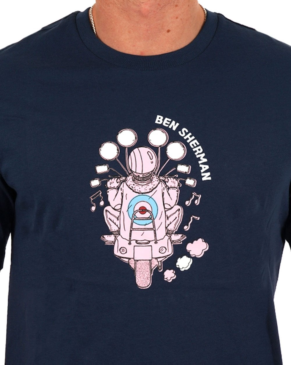 Ben Sherman Mod Scooter T Shirt Indigo