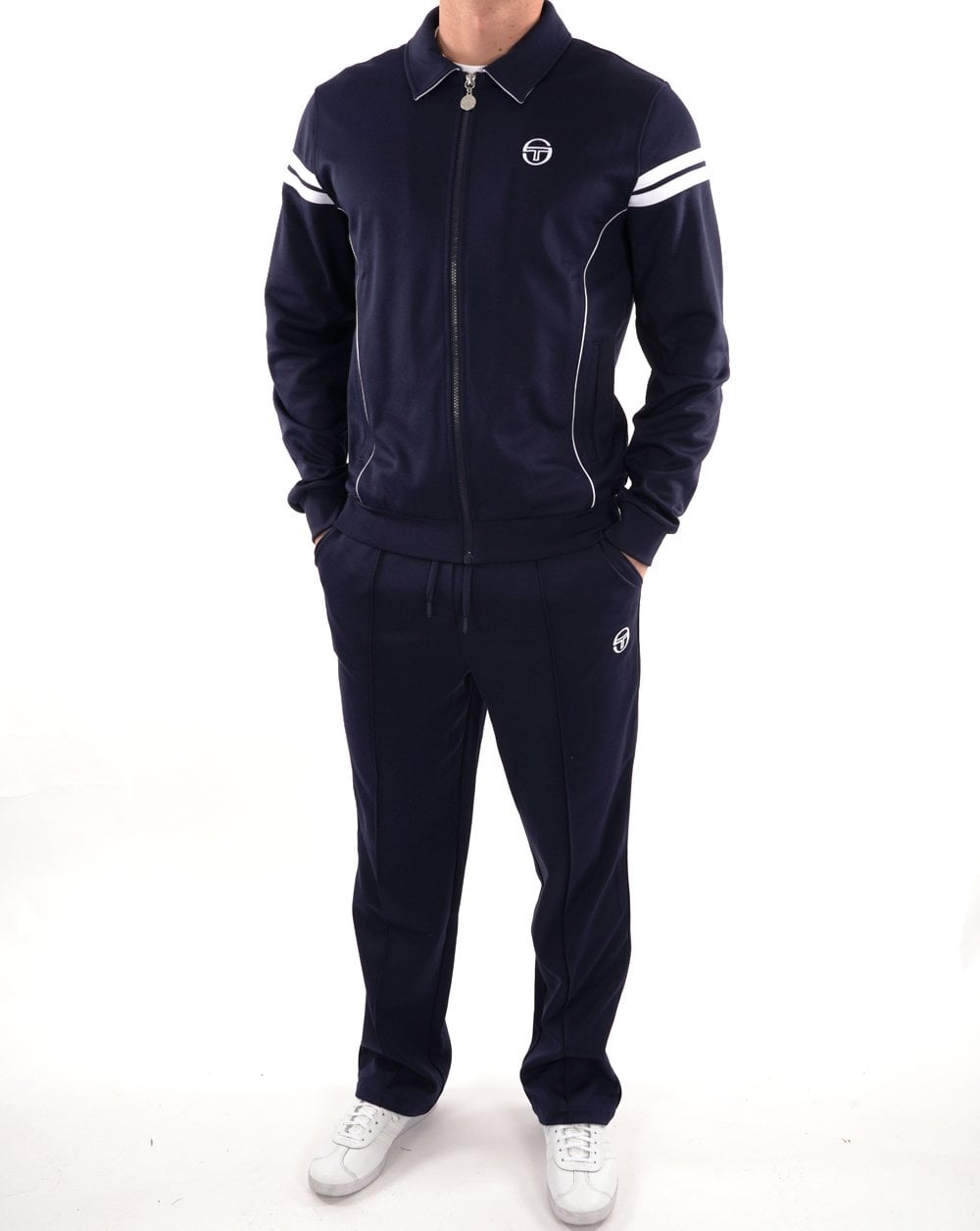 Sergio Tacchini Straight Leg Track Pants Navy Blue