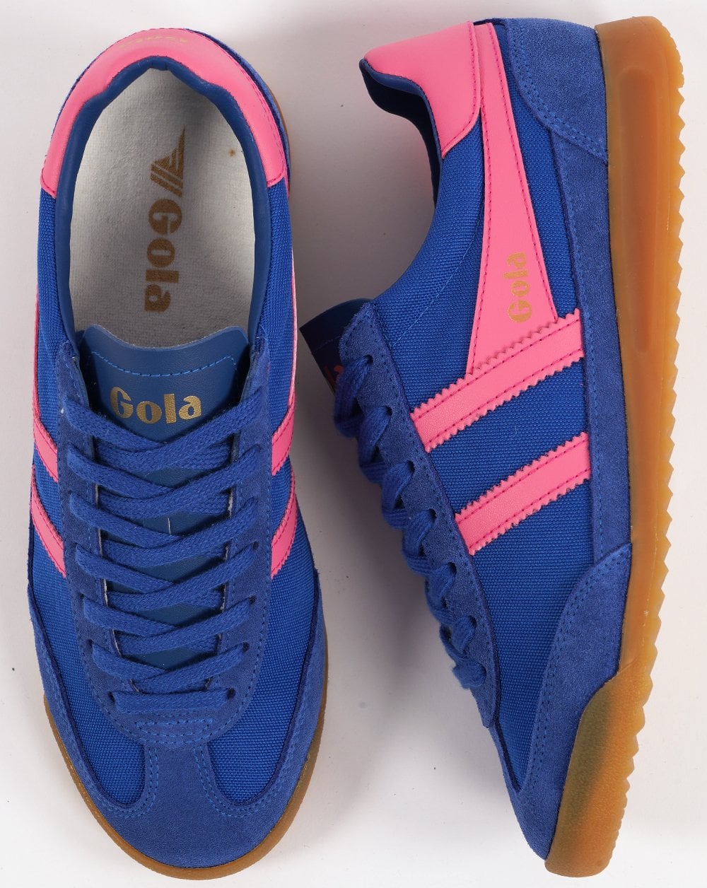 Gola Women's Tornado Trainers Sapphire / Fluro Pink