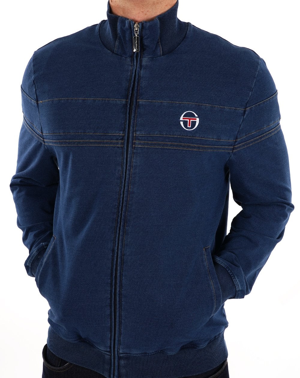 Sergio Tacchini Denim Masters Track Top Mid Denim