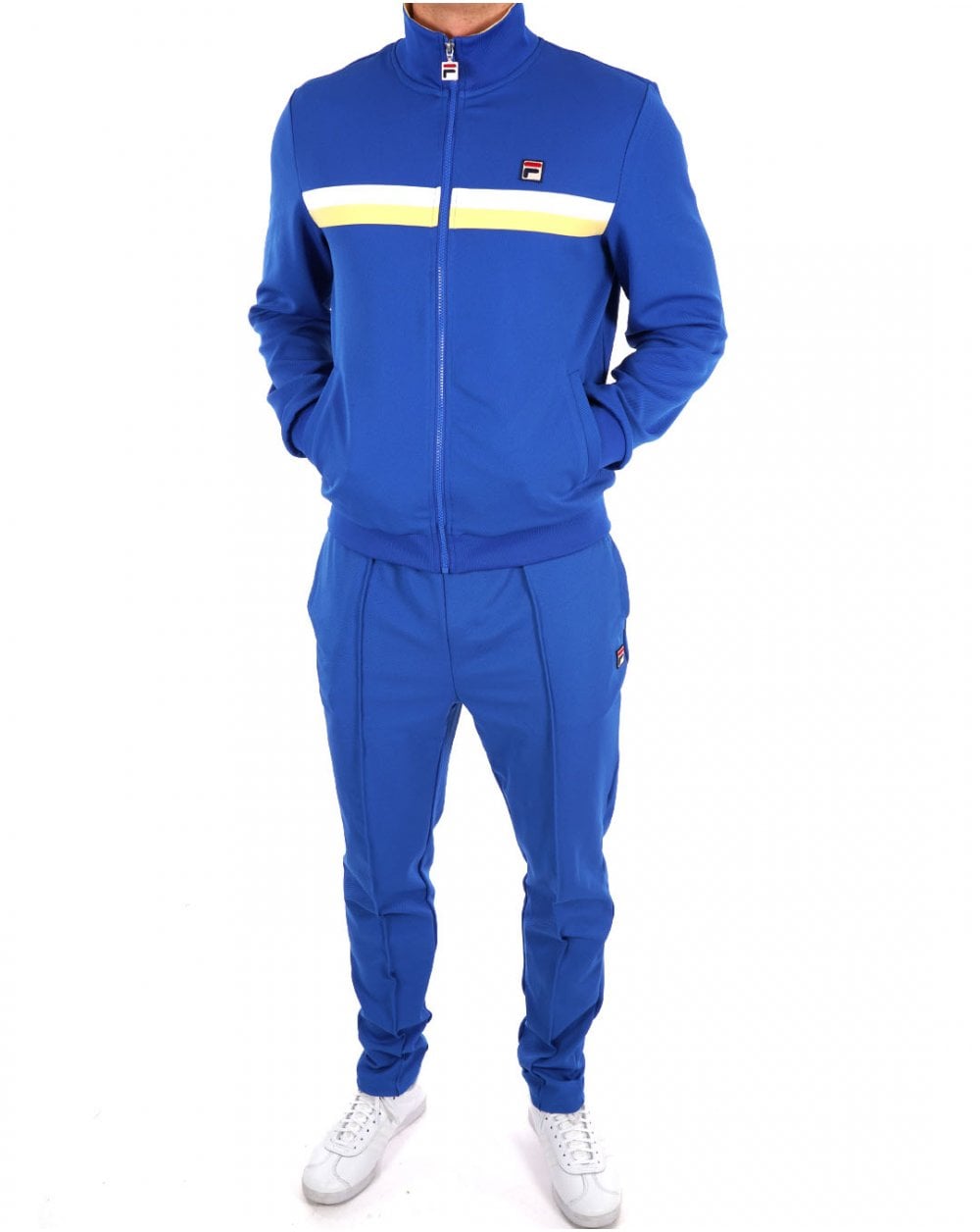 Fila Vintage Duo Chest Track Top Turkish Sea