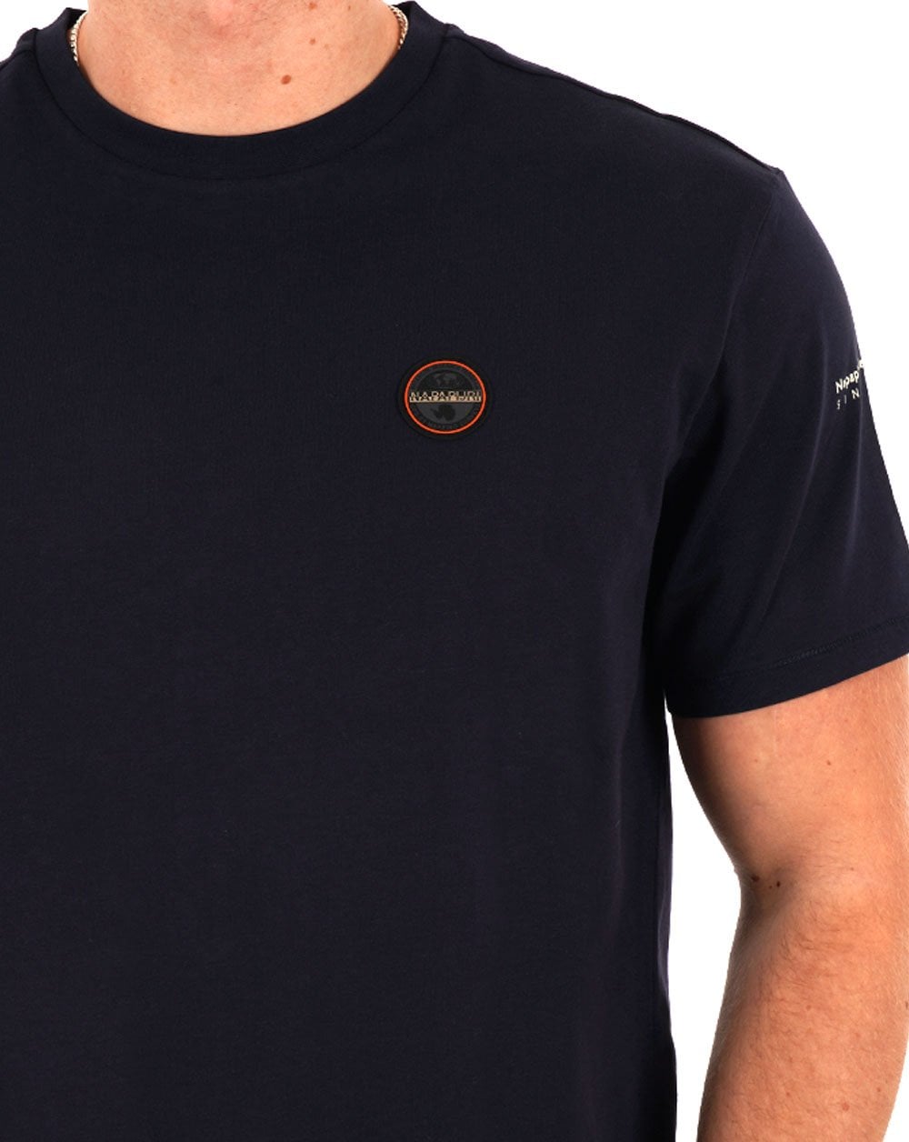Napapijri Badge T Shirt Navy Blue