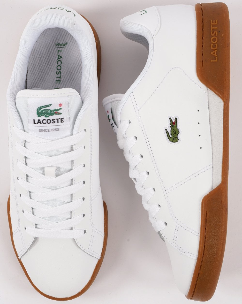 Lacoste Carnaby Cup Leather Trainers White/Gum