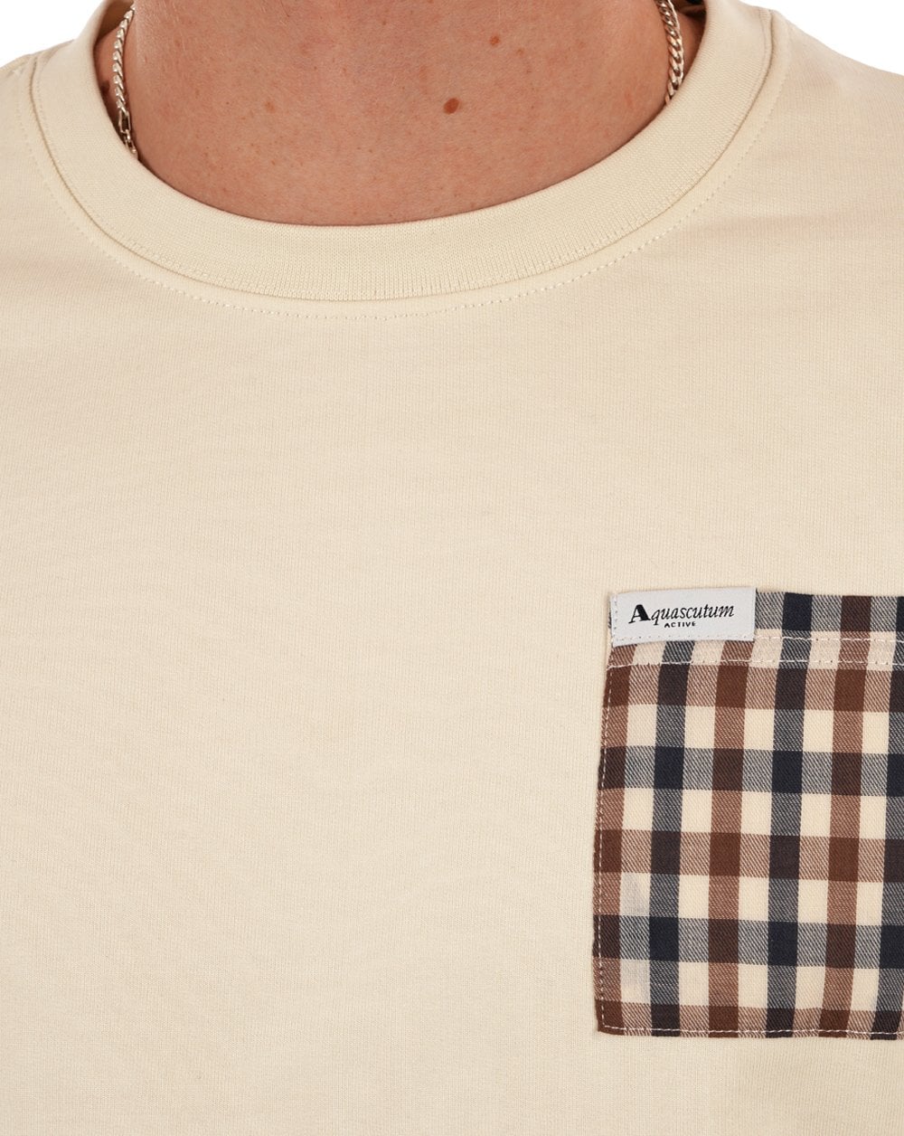 Aquascutum Iconic Pocket Crew Sweat Off White