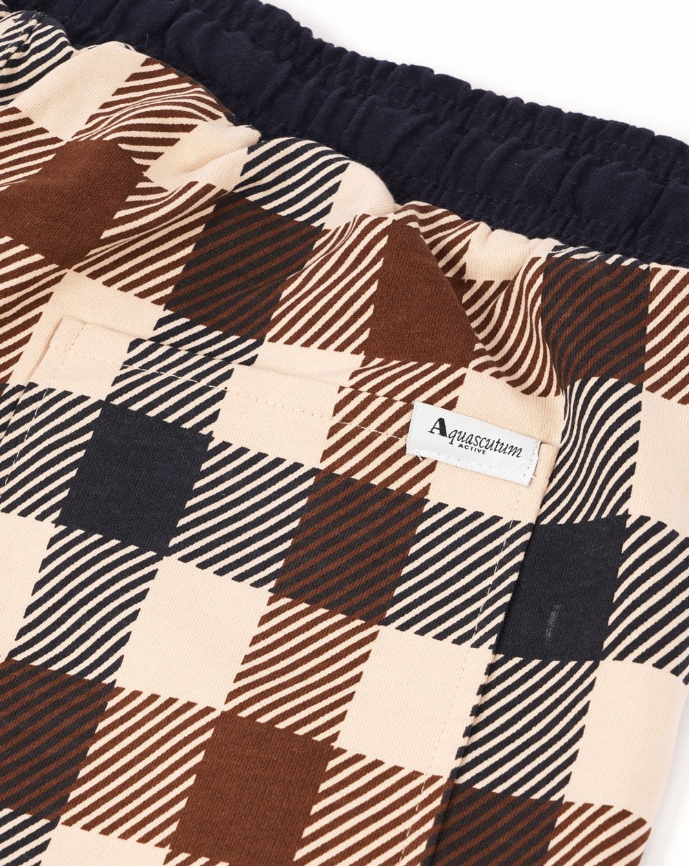 Aquascutum Macro Check Sweat Shorts Navy