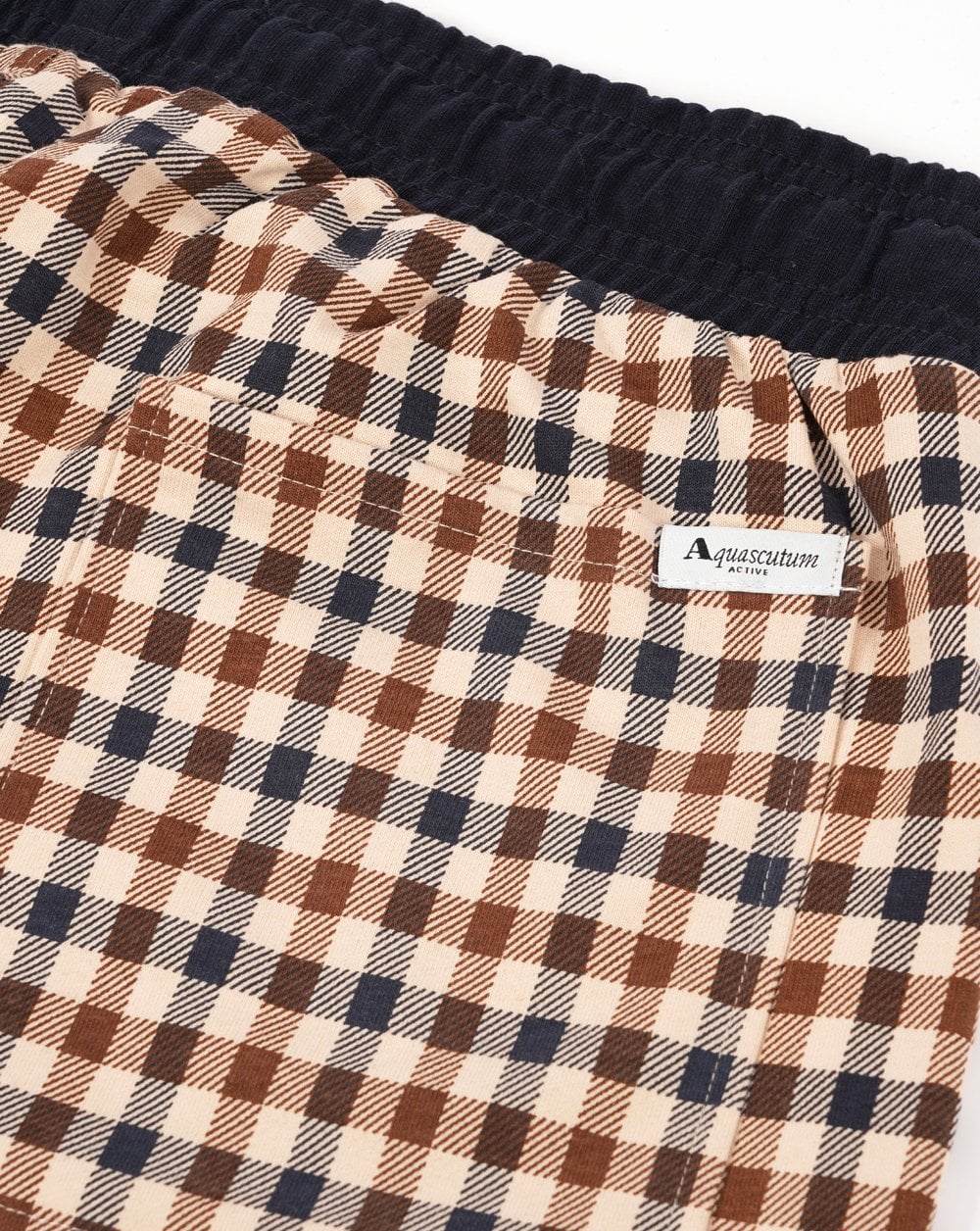 Aquascutum Club Check Sweat Shorts Navy