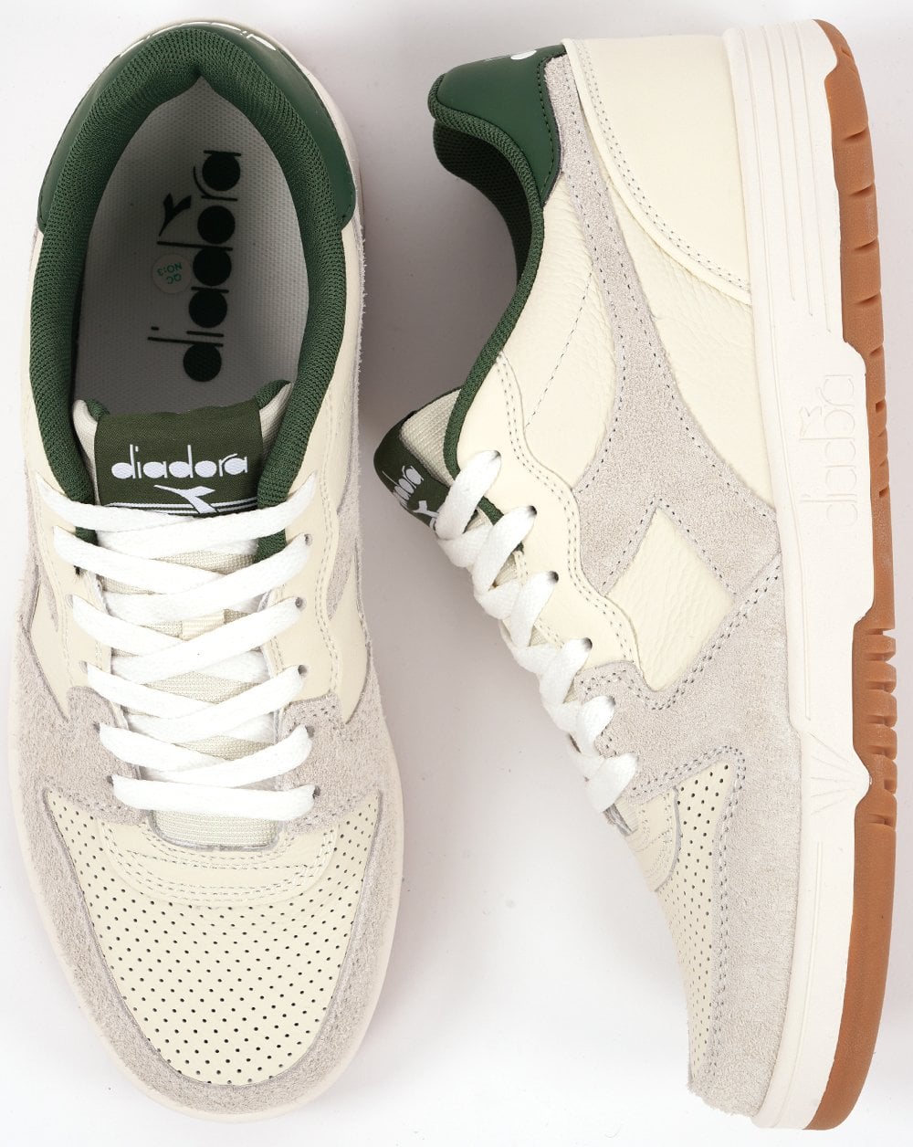 Diadora Deuce M2 Trainers Off White/Foliage Green