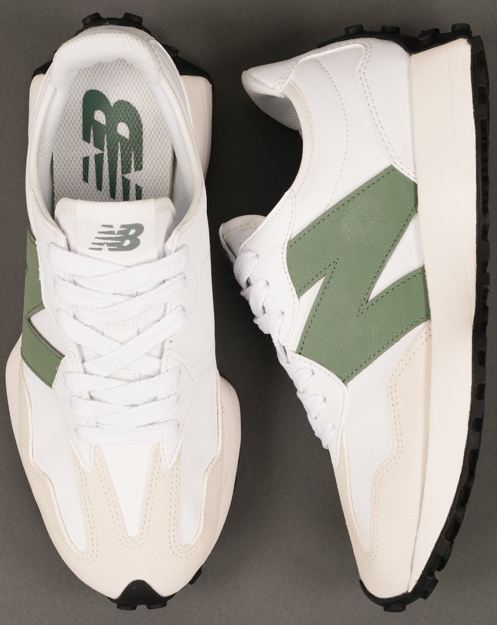New Balance 327 Trainer White/Green