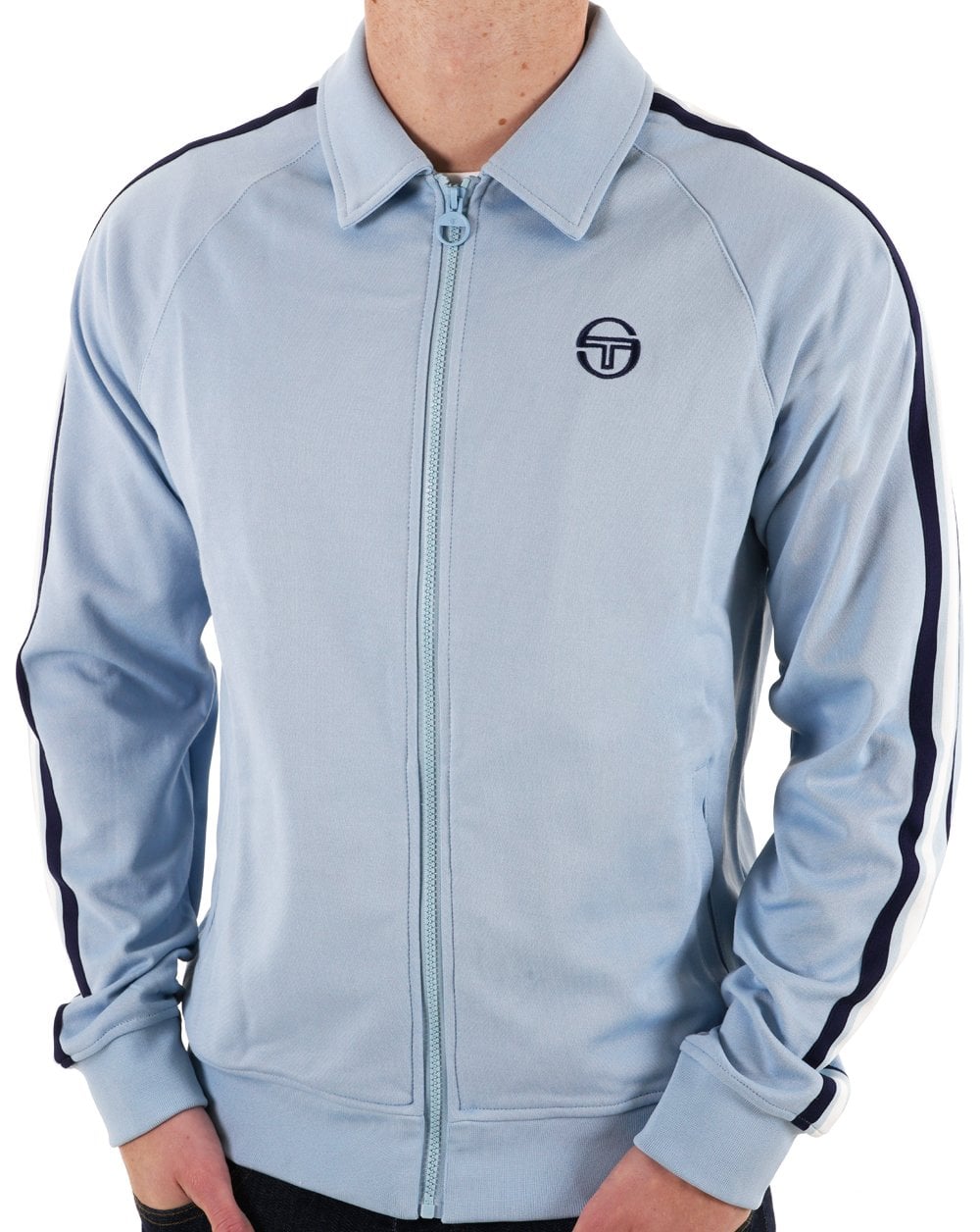 Sergio Tacchini Renshaw Tape Track Top Celestial Blue