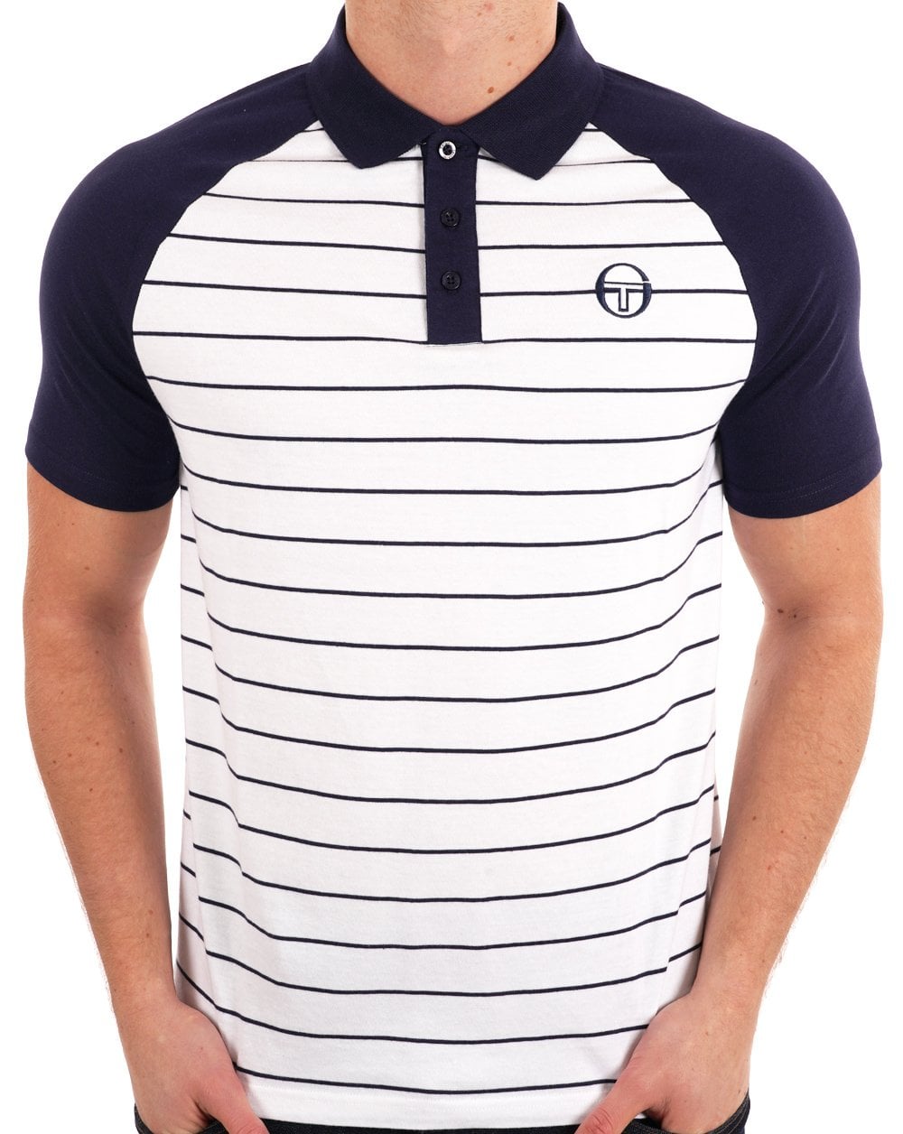 Sergio Tacchini Sandro Polo Shirt White / Navy Blue