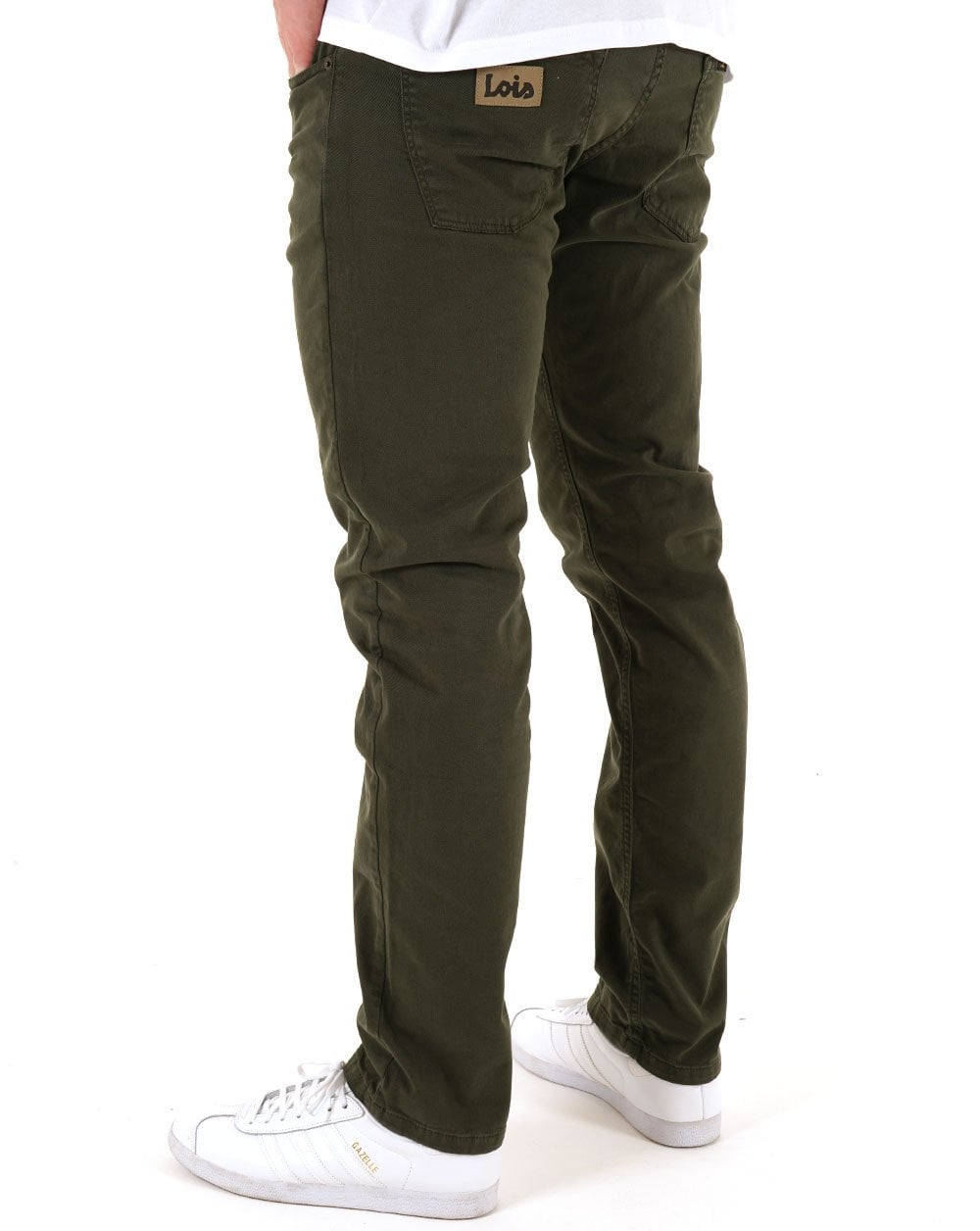 Lois Terrace Cotton 5 Pocket Jeans Olive
