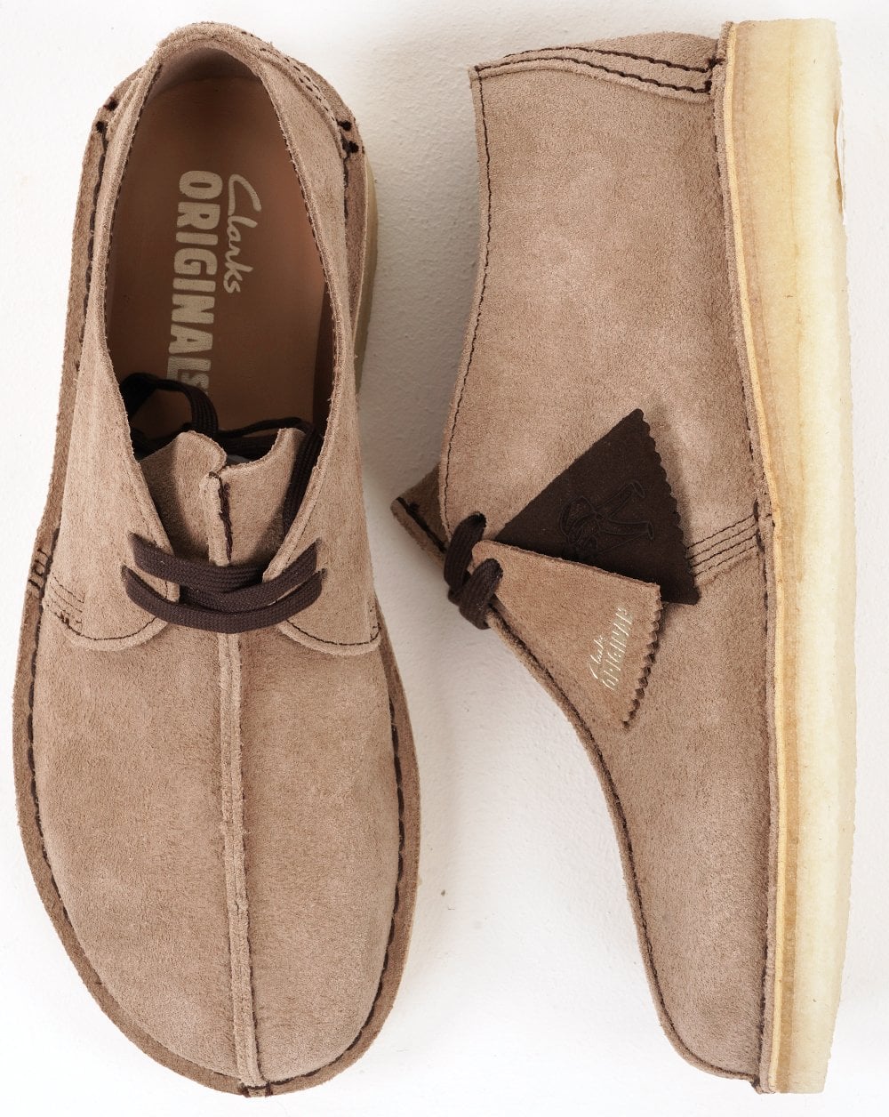 Clarks Originals Desert Trek Shoes Wolf Grey Suede