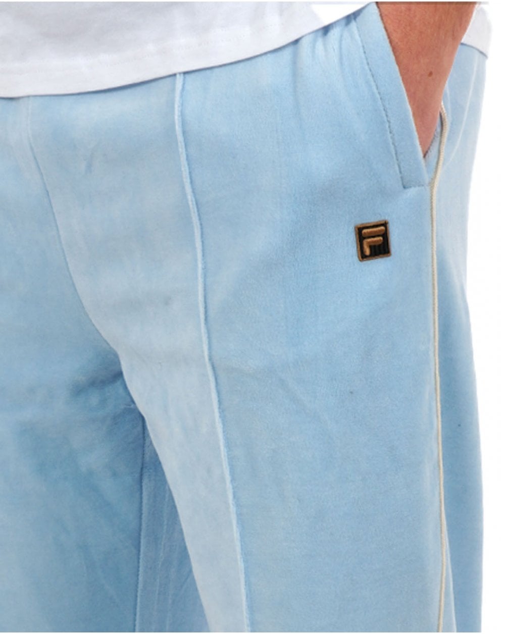 Fila Gold Piped Velour Track Pants Sky