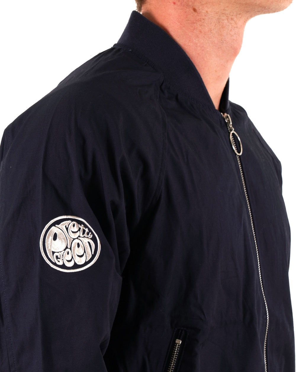 Pretty Green Gallagher Bomber Jacket Navy