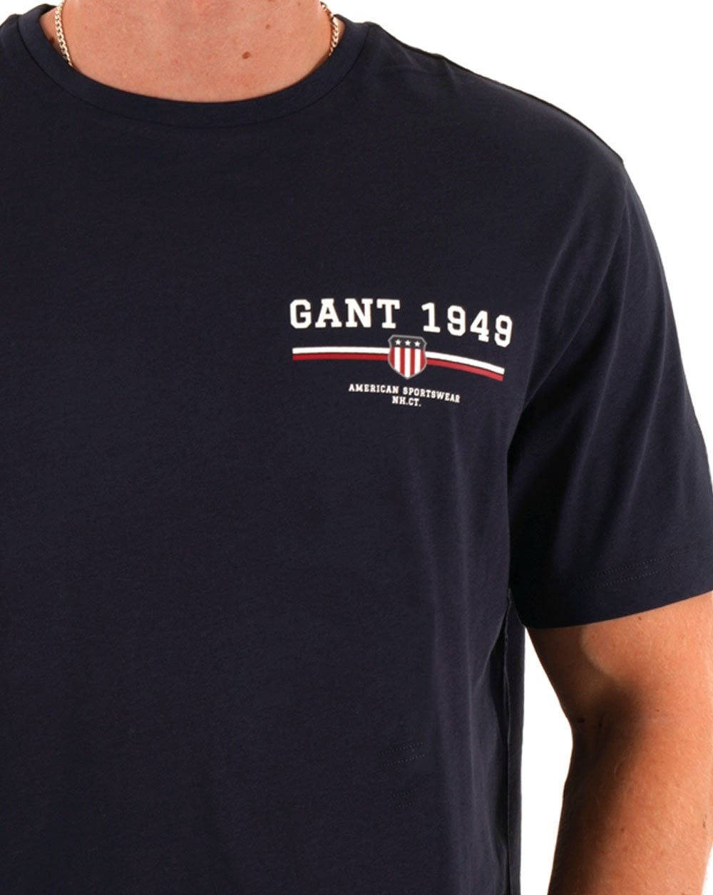 Gant Graphic 1949 T Shirt Navy Blue
