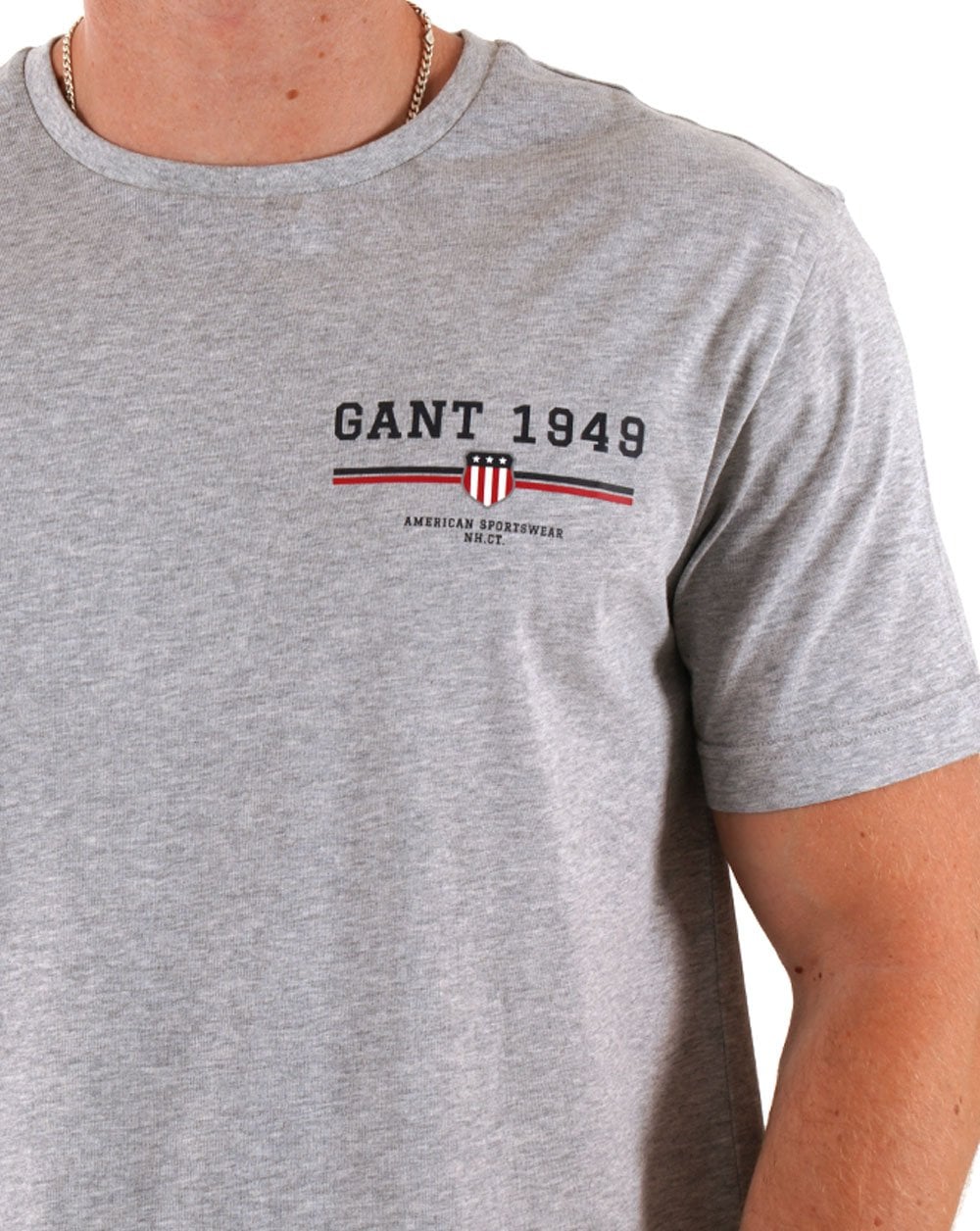 Gant Graphic 1949 T Shirt Grey Melange
