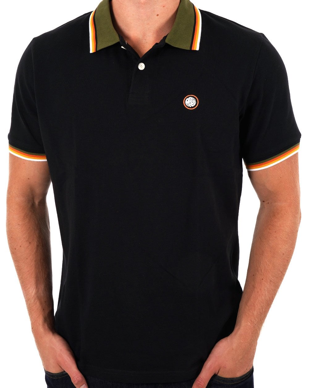 Pretty Green Pennington Collar Polo Black