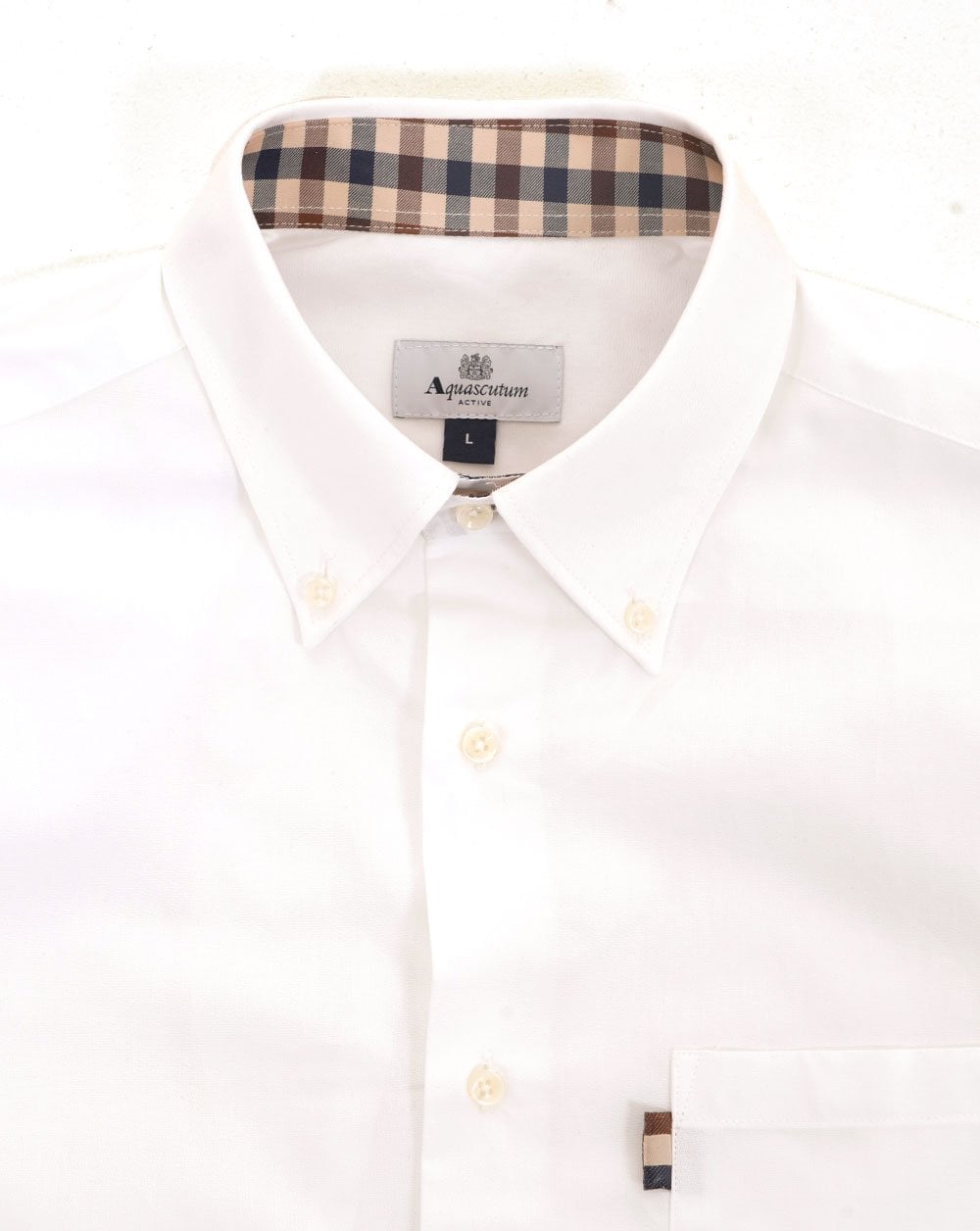 Aquascutum Button Down Oxford Shirt Optic White