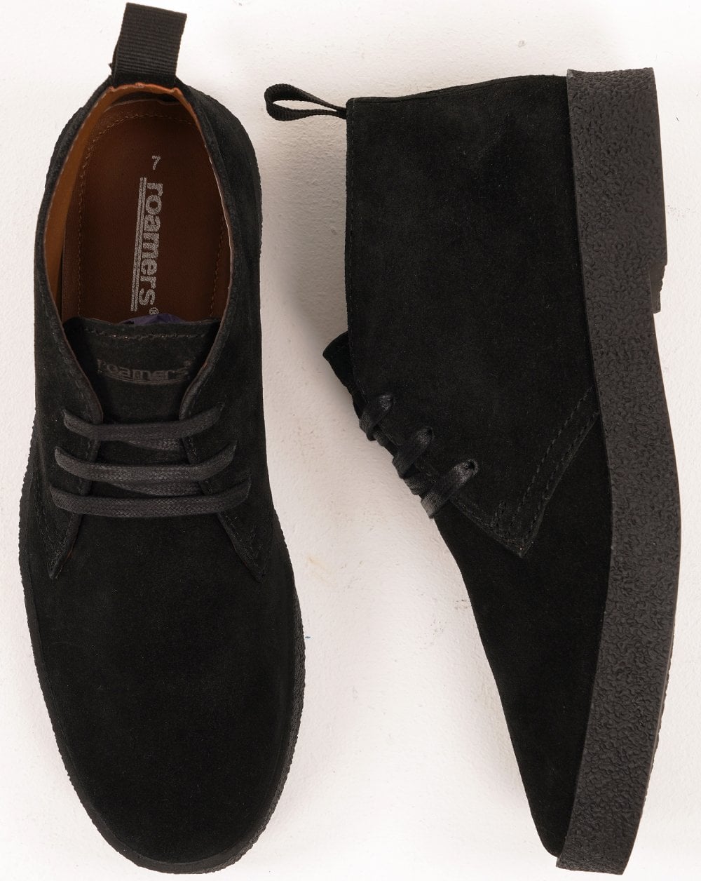 Roamers Revolver Suede Boots Black