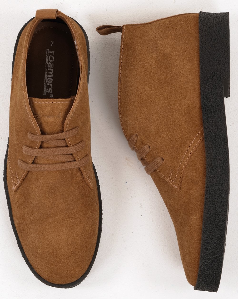 Roamers Revolver Suede Boots Tan