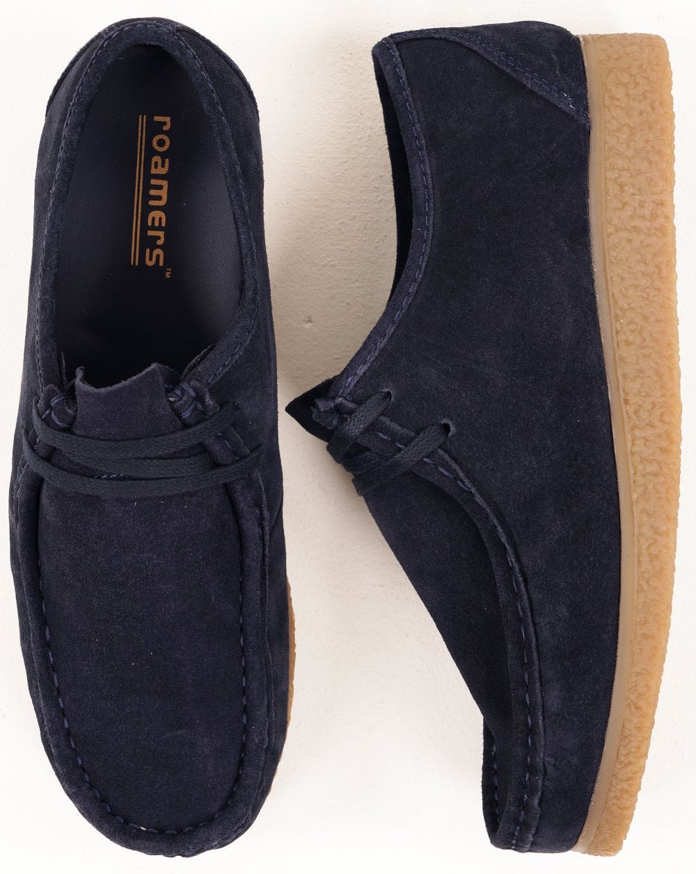 Roamers Brit Pop Suede Shoes Navy