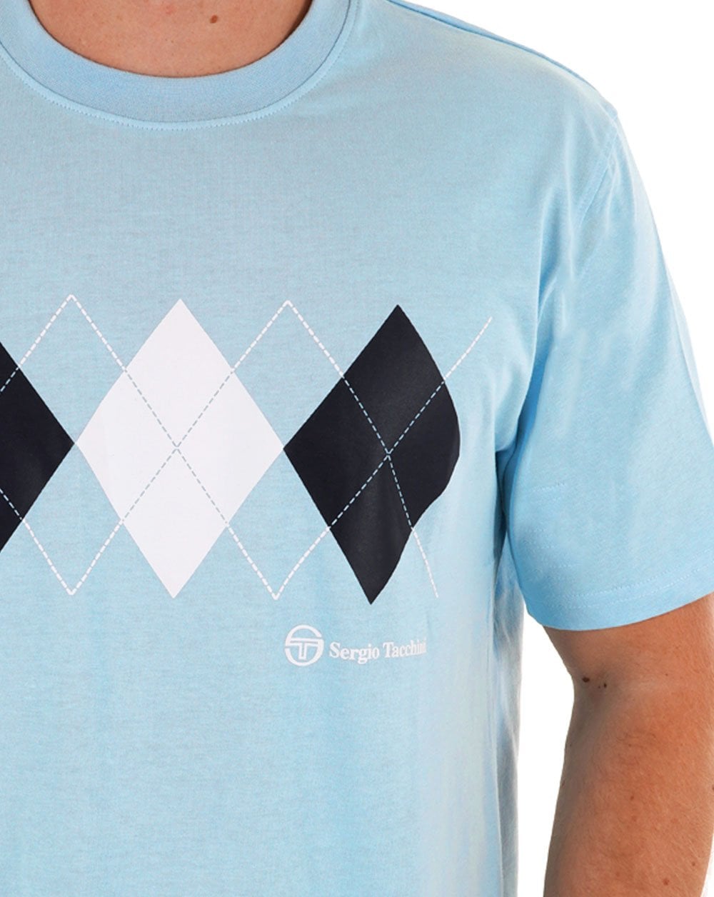 Sergio Tacchini Diamond T Shirt Sky/White/Navy