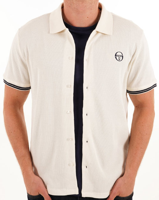 Sergio Tacchini Sergio Tacchini Full Button Polo Shirt Gardenia