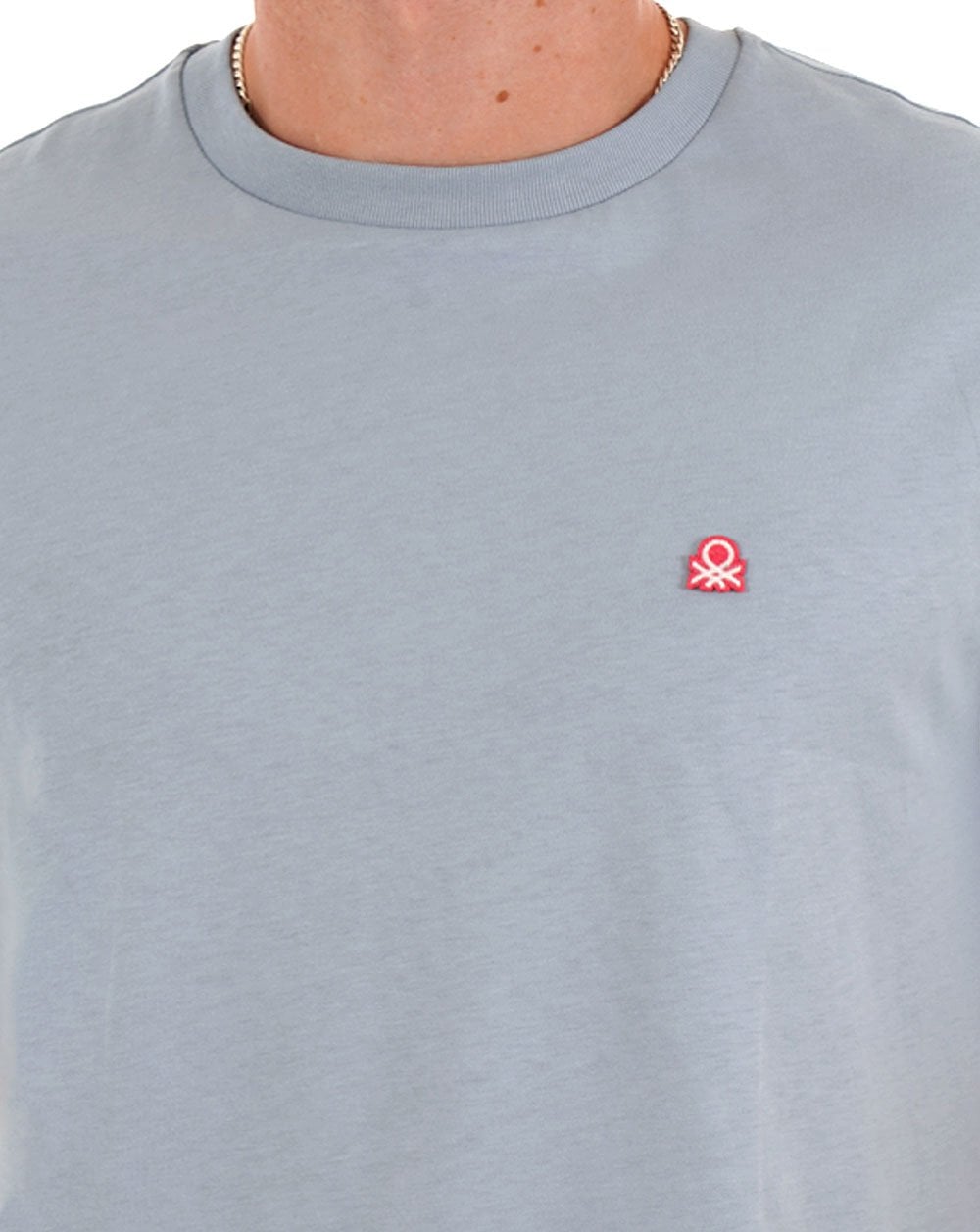 Benetton Small Logo T-shirt Soft Blue