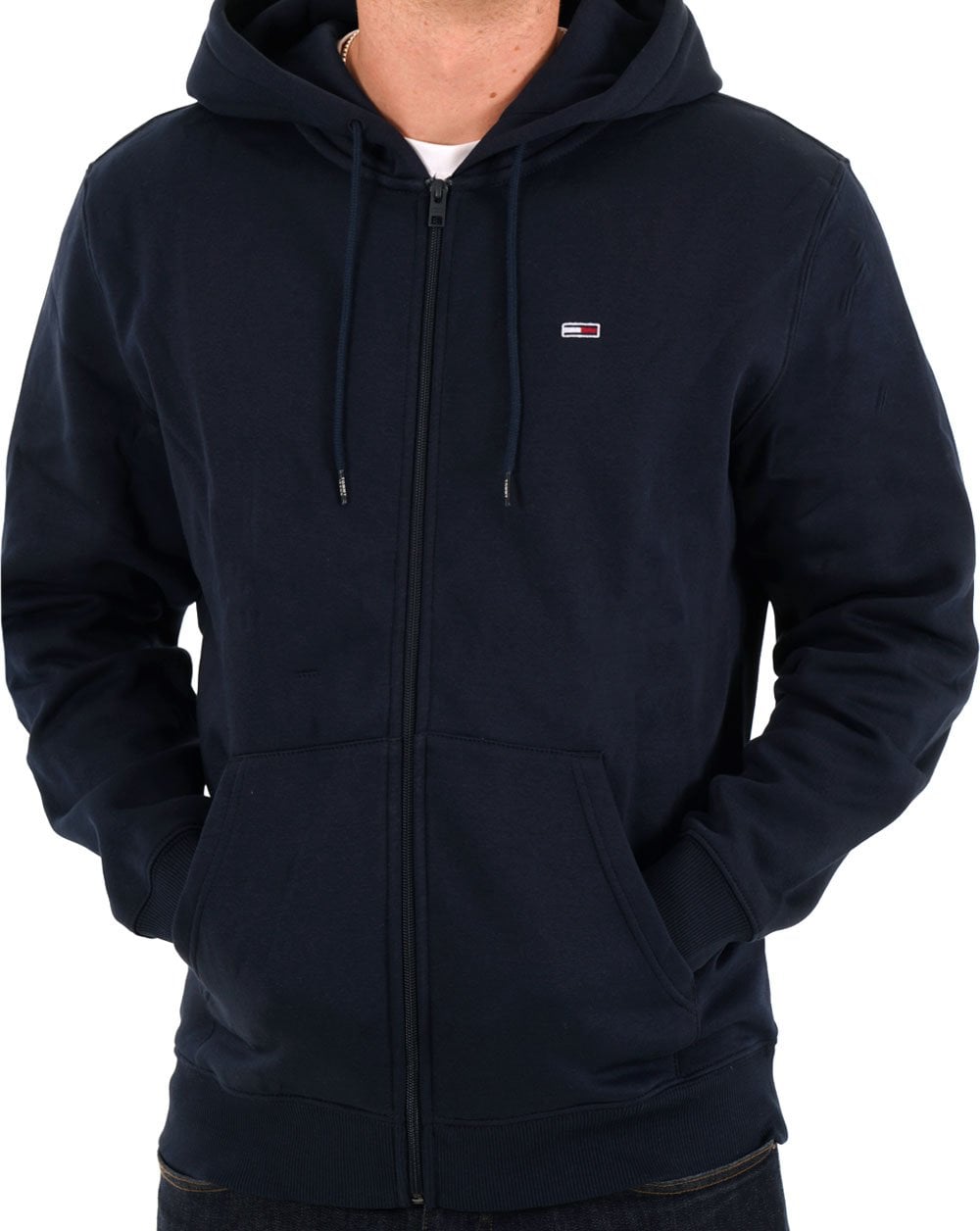 Tommy Jeans Flag Patch FZ Hoodie Navy