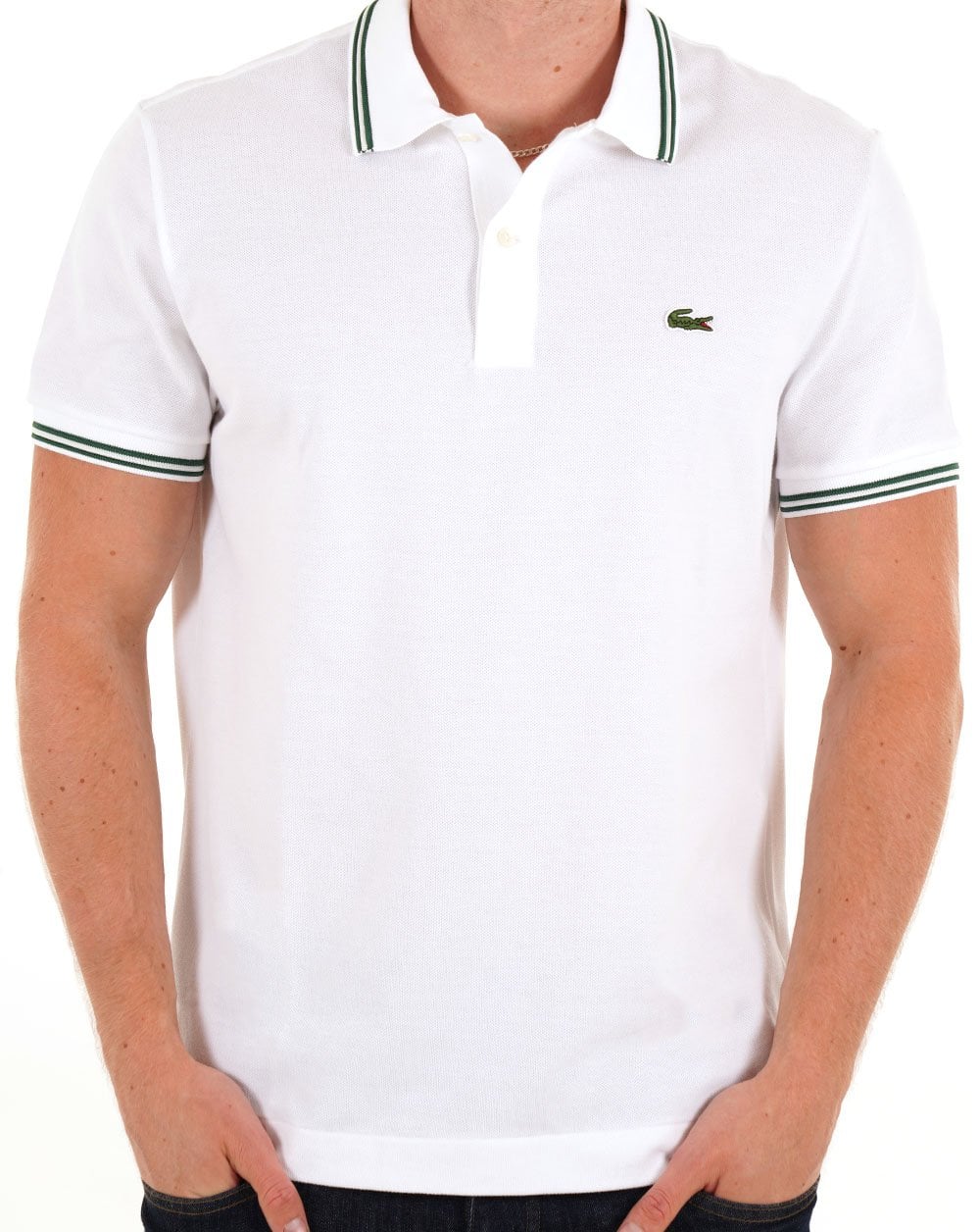 Lacoste Tipped Polo Shirt White