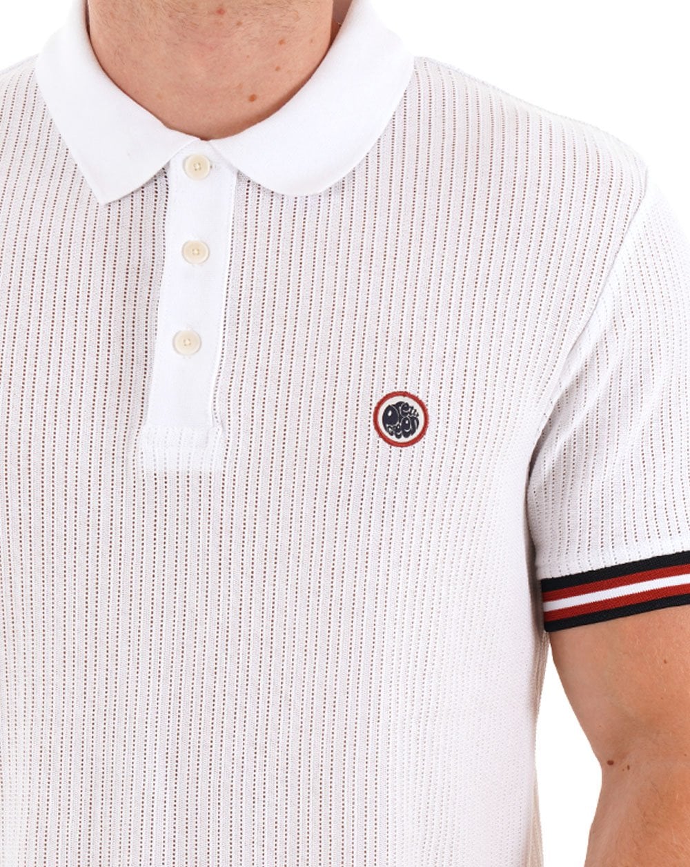 Pretty Green Cressa Tipped Polo White