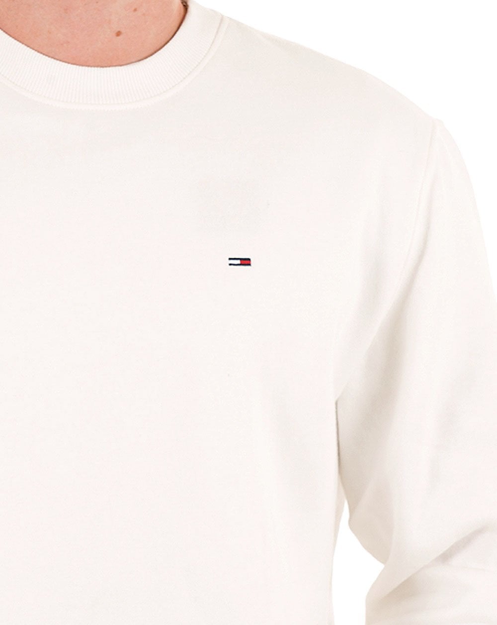 Tommy Jeans Flag Crew Sweatshirt Ecru