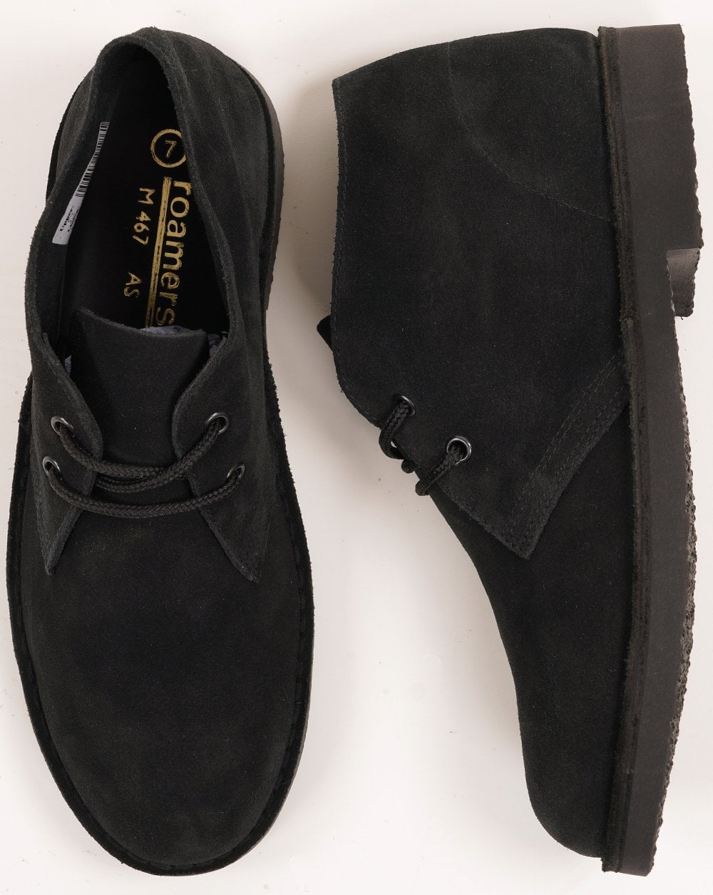 Roamers Iconic Suede Desert Boots Black