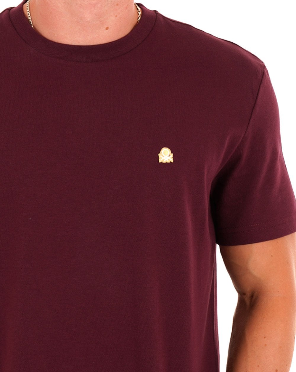 Benetton Small Logo T Shirt Maroon