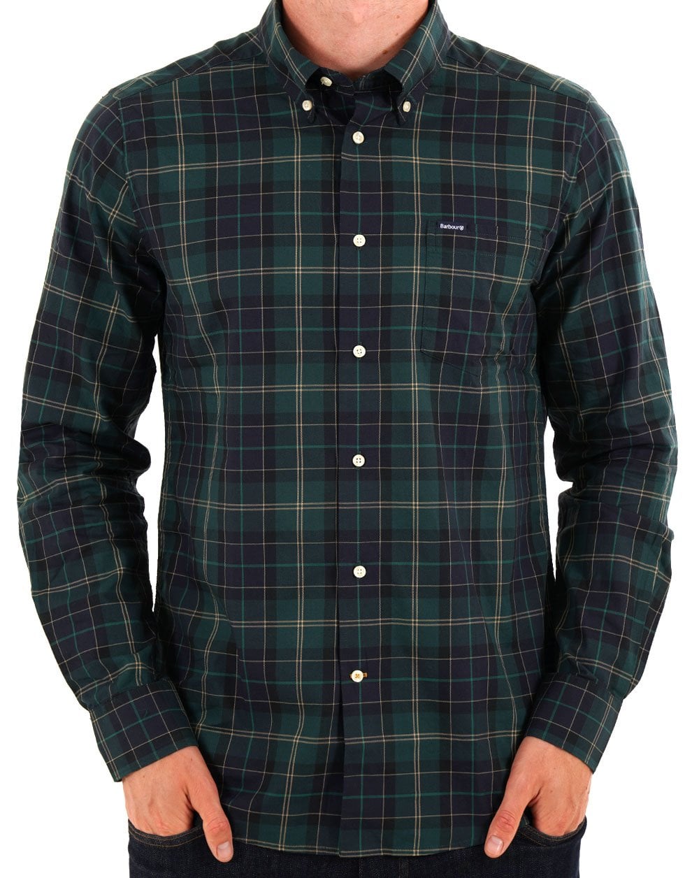 Barbour Wetherham Tailored Shirt Green Loch