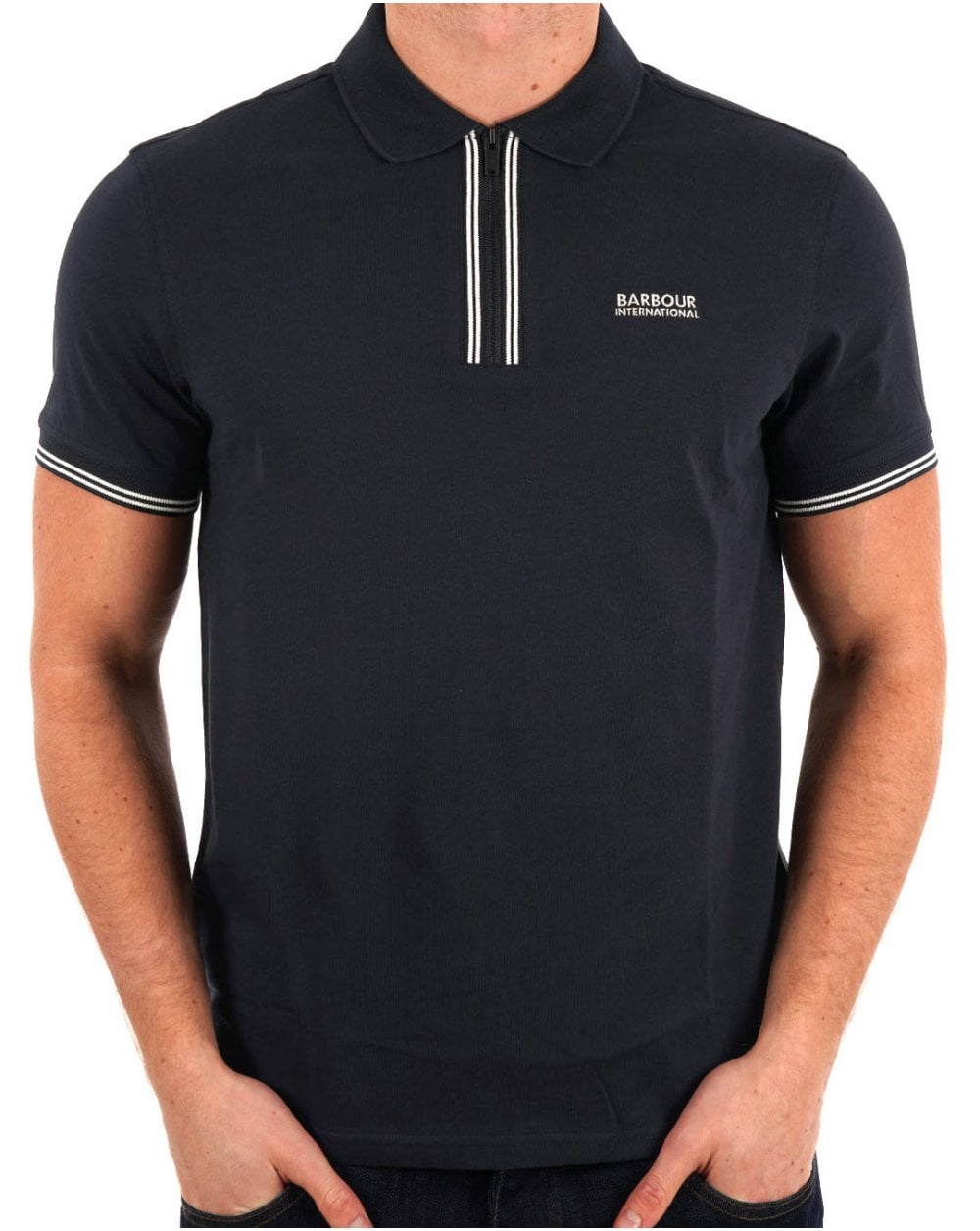 Barbour International Ollie Twin Placket Polo Navy