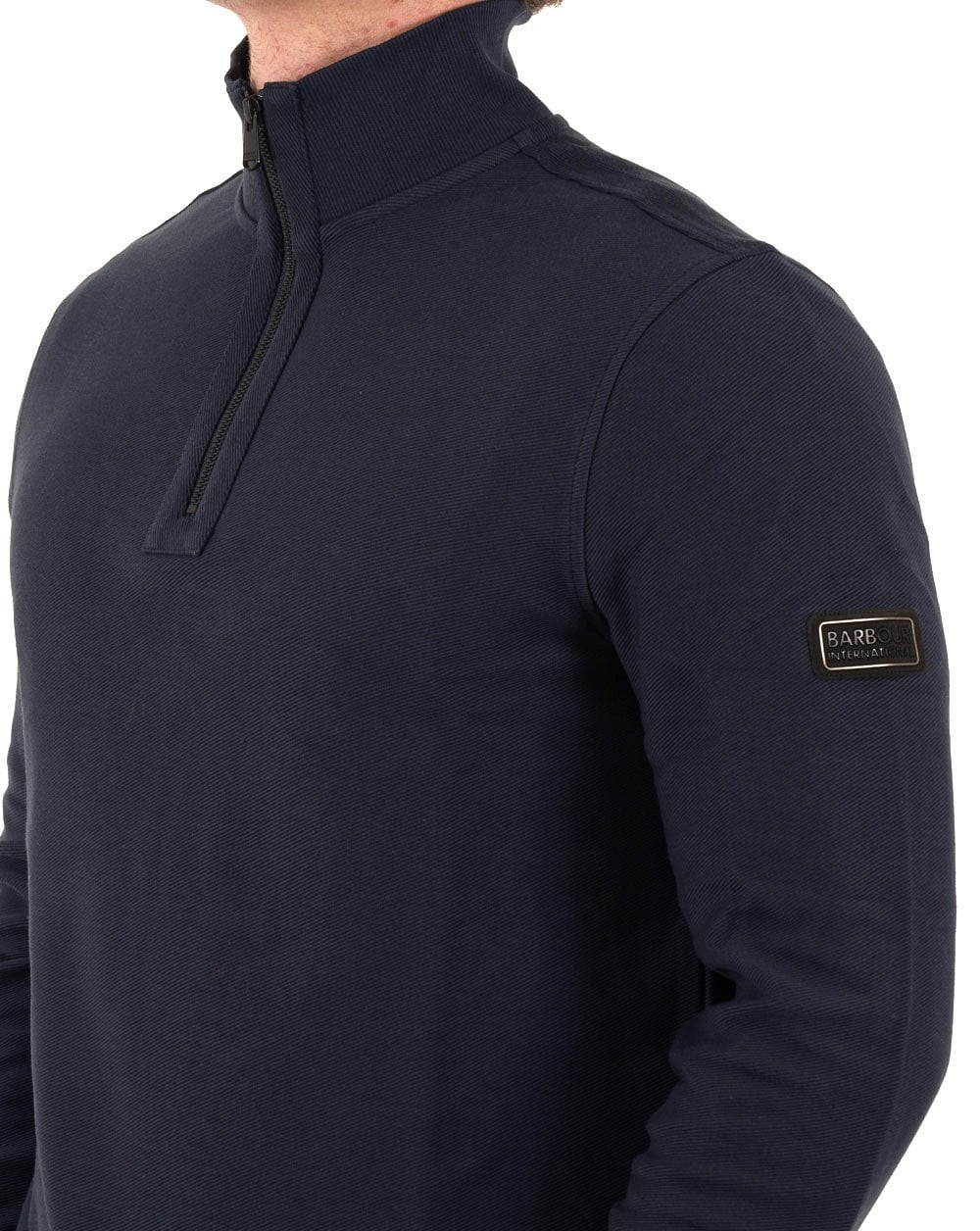 Barbour International Samuel Funnel Neck Sweatshirt Navy