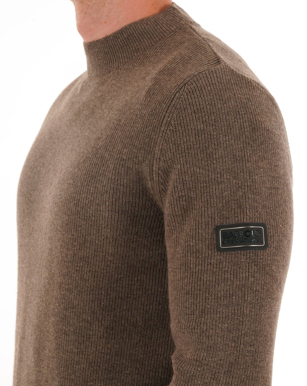 Barbour International Crawley Crew Knit Brindle