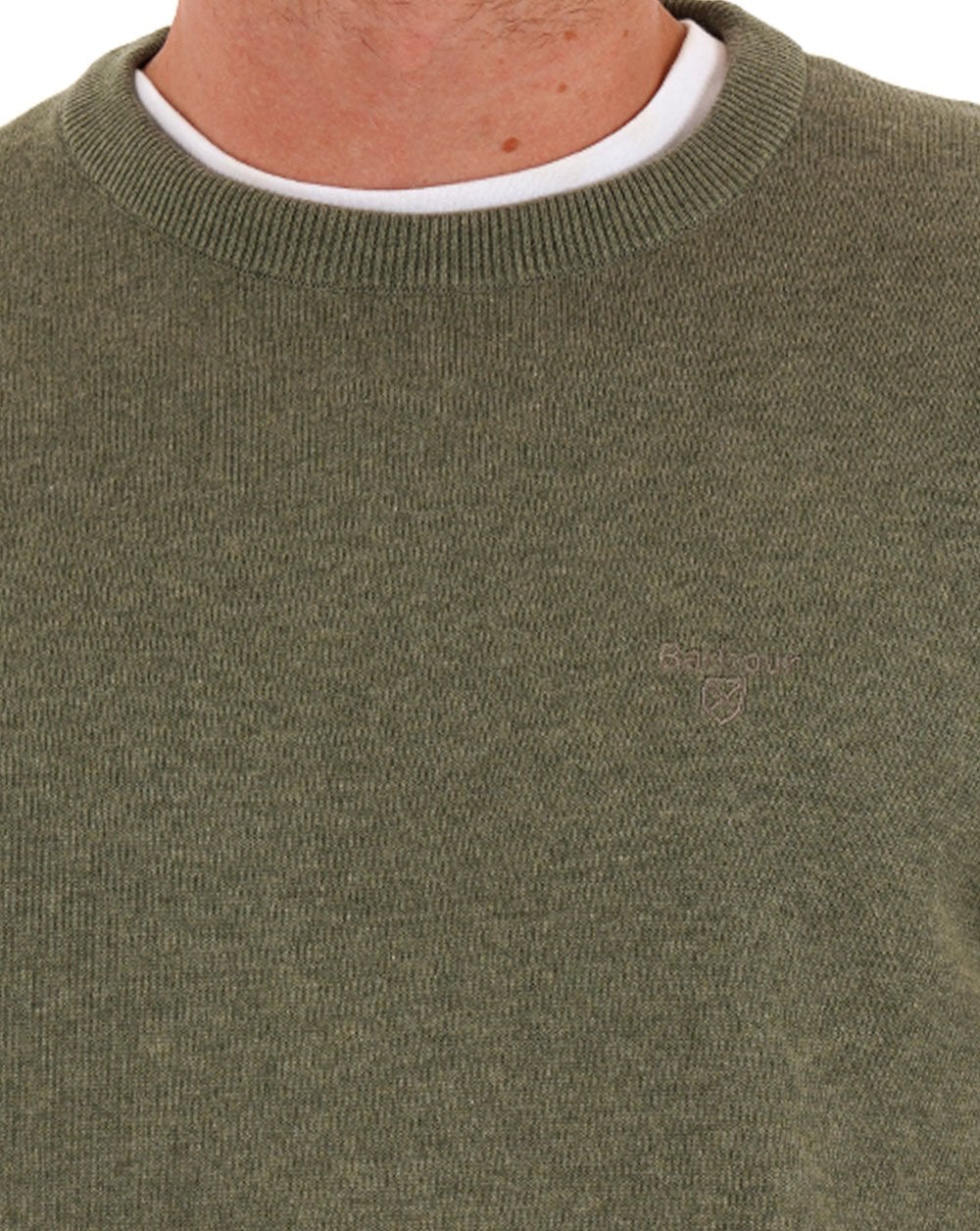 Barbour Pima Cotton Crew Neck Jumper Thyme