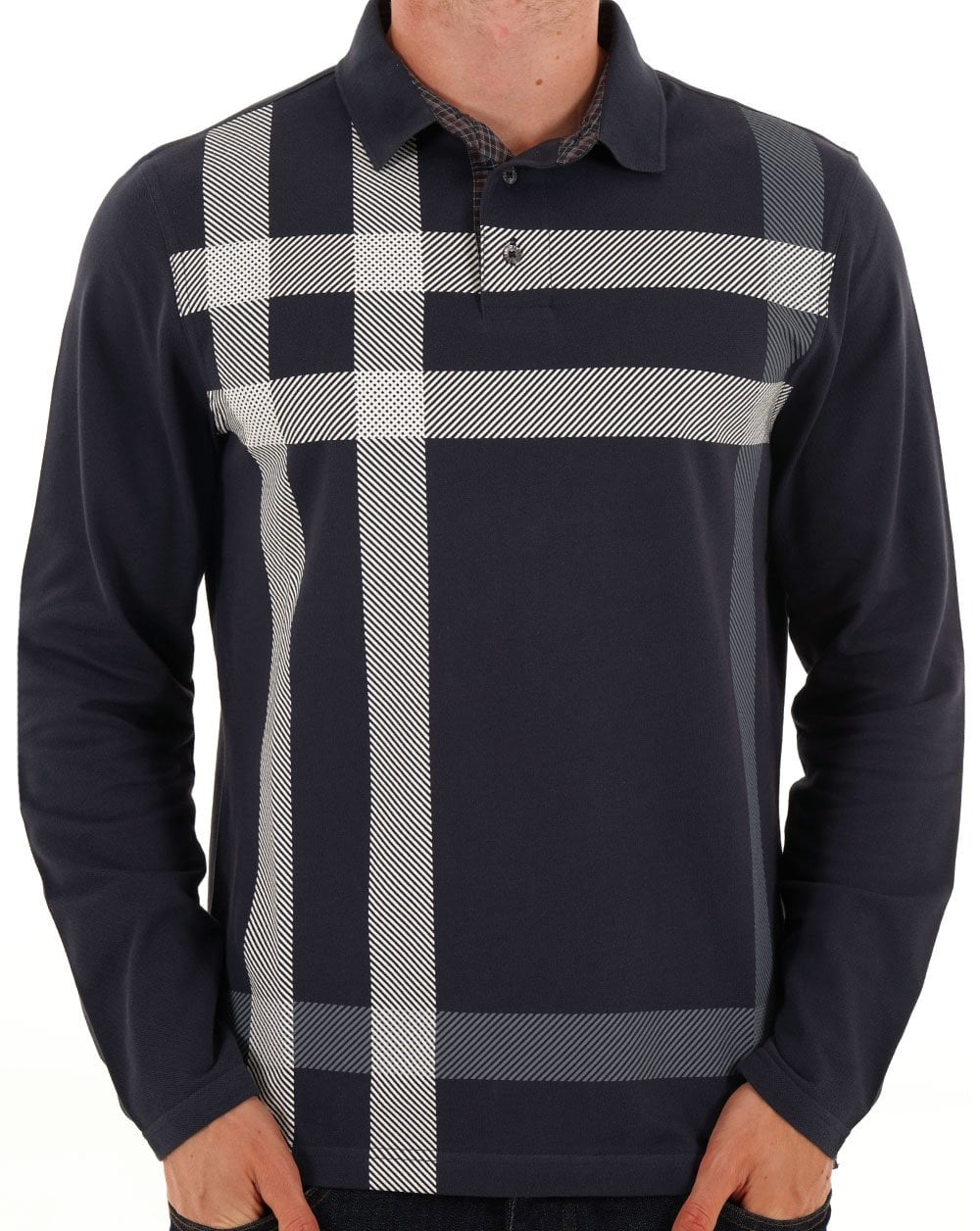 Barbour Blaine Long Sleeve Polo Navy