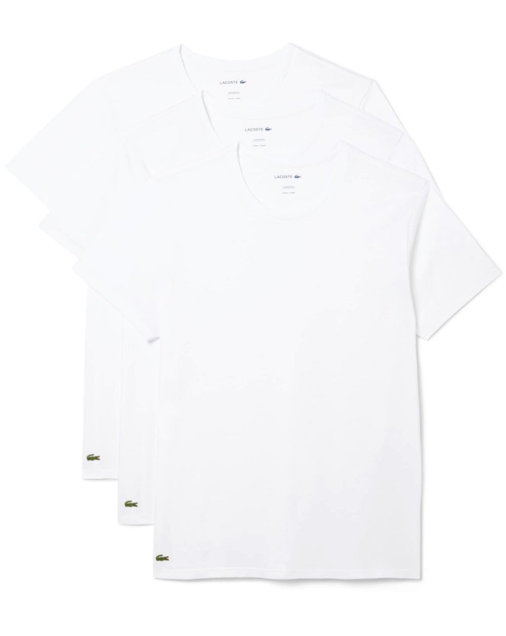 Lacoste Triple Pack Lounge Tees White