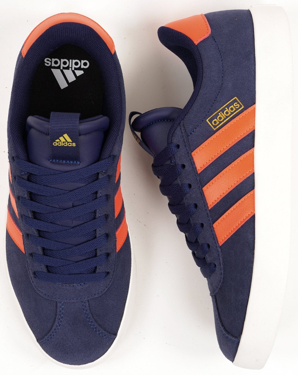 Adidas VL Court Trainers Dark Blue - Orange