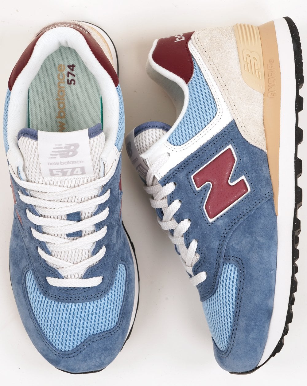 New Balance 574 Trainers Blue Burgundy