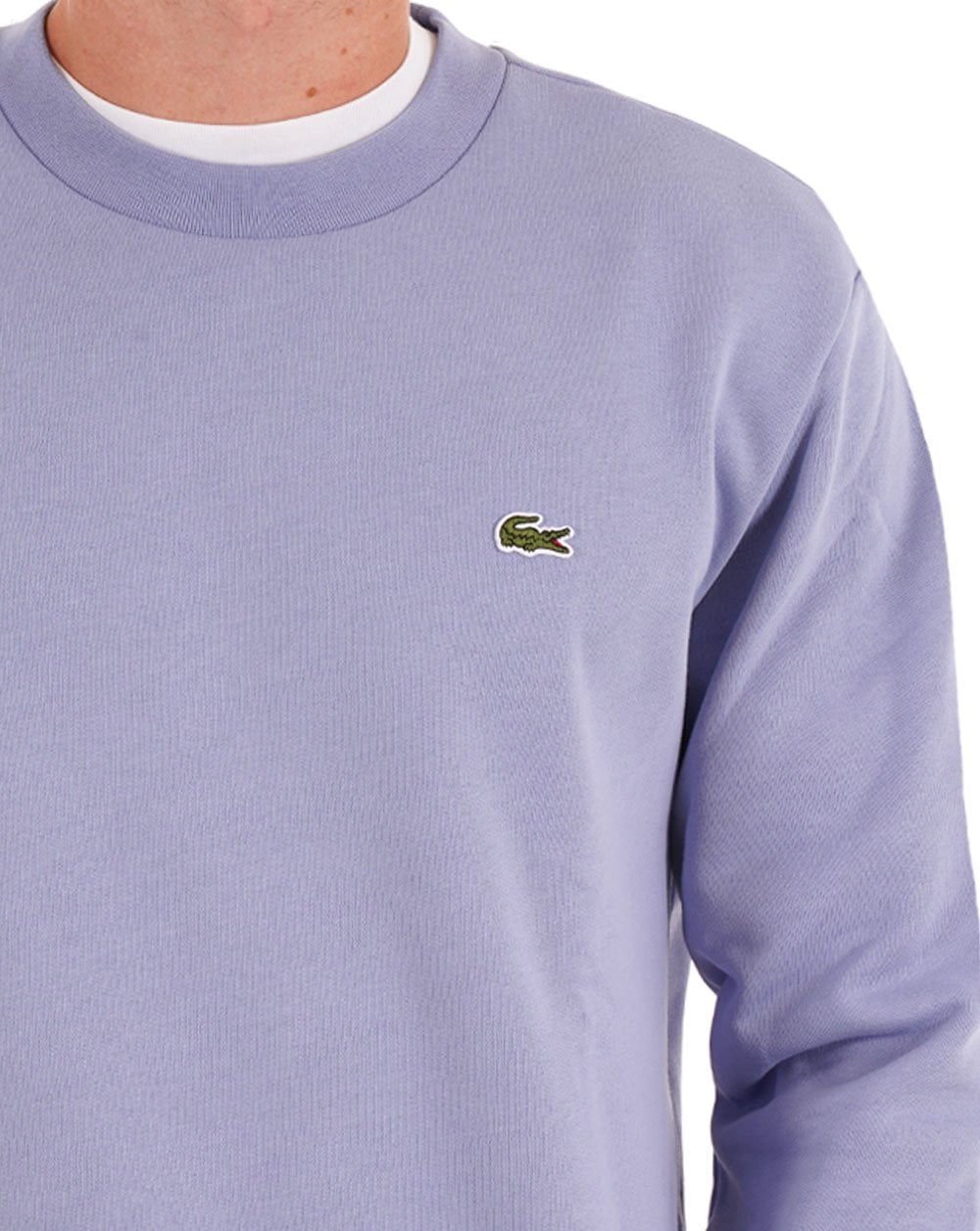 Lacoste Brushed Cotton Sweatshirt Lilac
