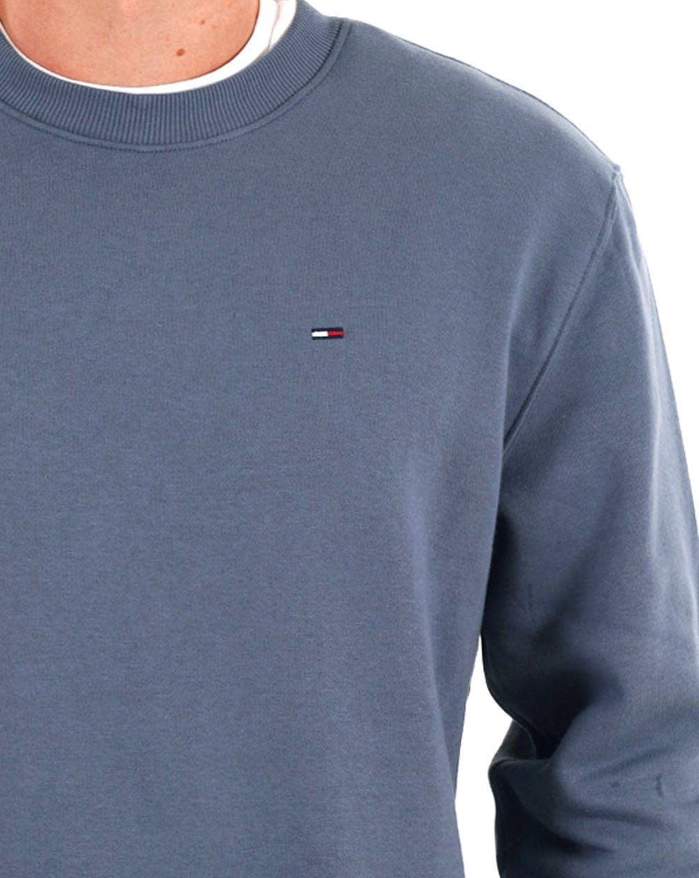 Tommy Jeans Flag Patch Crew Sweatshirt Blue Moment