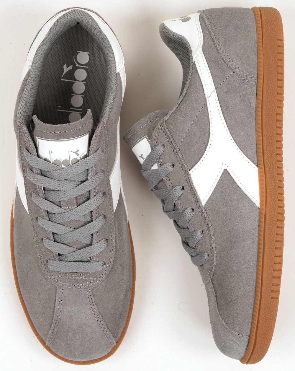 Diadora Tokyo Trainers Grey Limestone/White