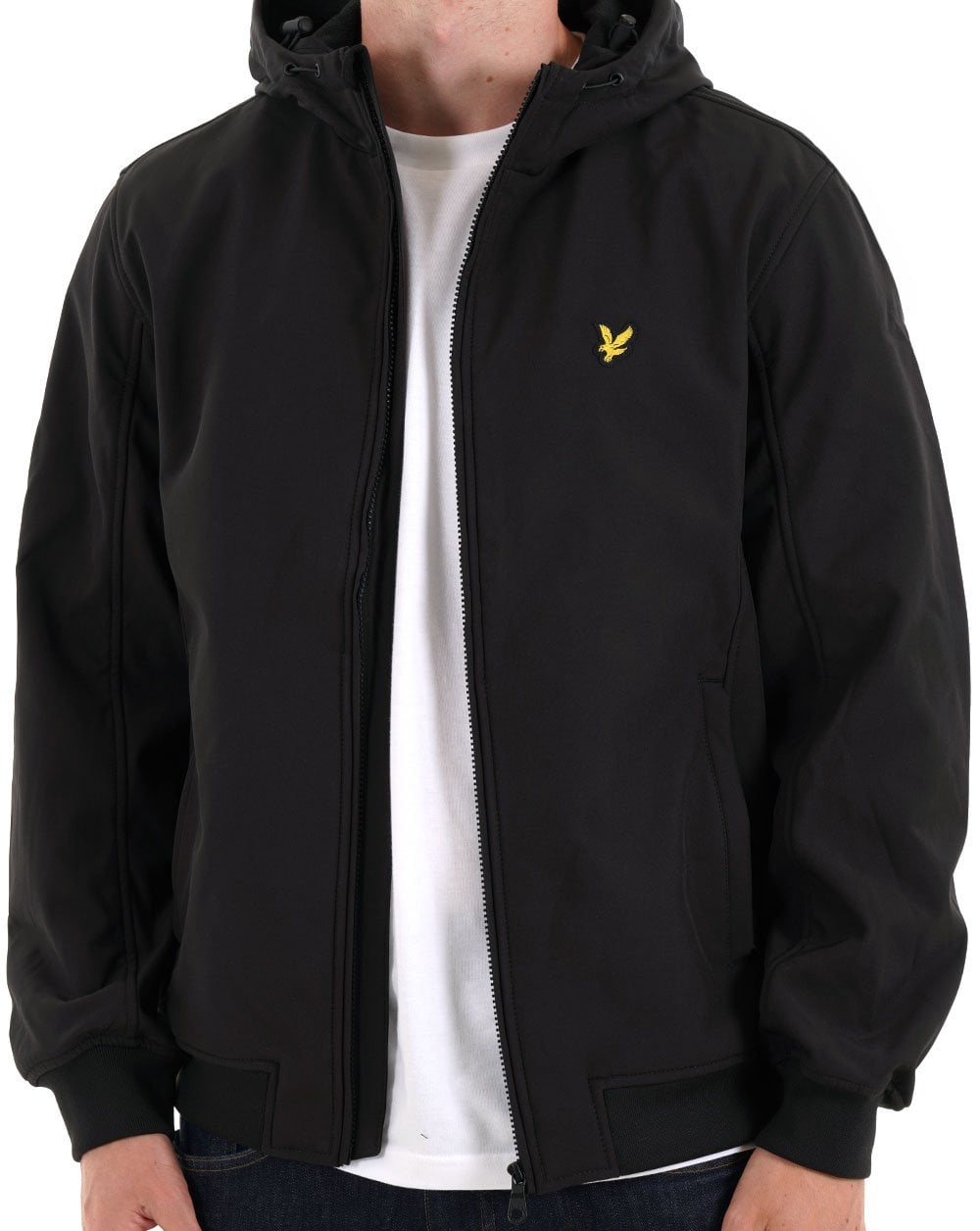 Lyle & Scott Fleece Back Softshell Jacket Jet Black