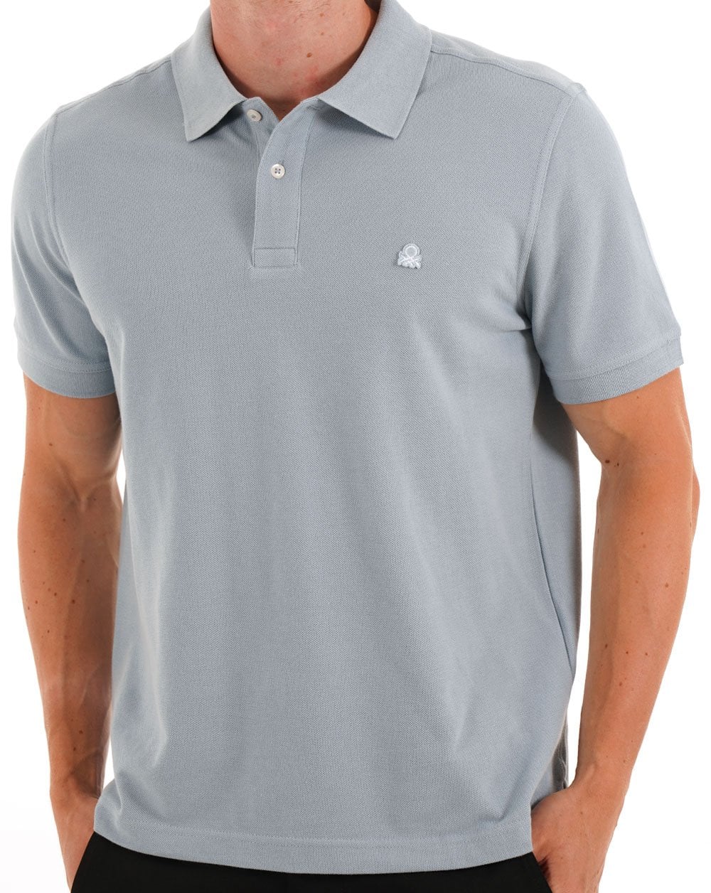 Benetton Polo Shirt Soft Blue