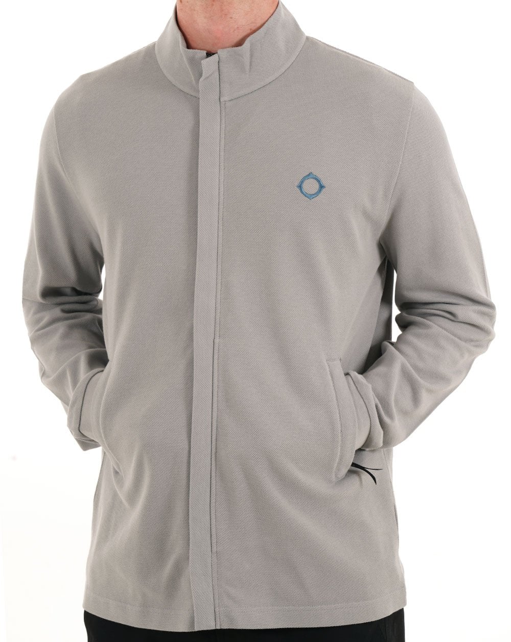 MA.STRUM Pique Full Zip Top Battleship